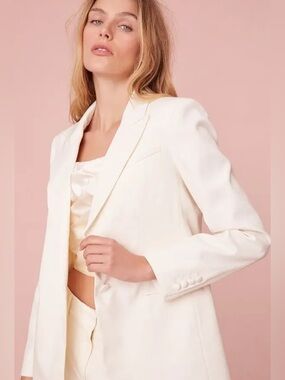 LoveShackFancy Brie Jacket Antique White size XL NWT $595 MSRP